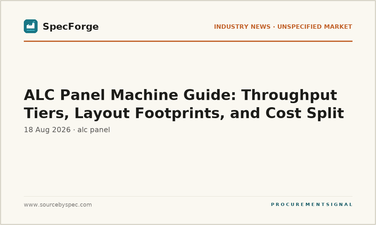 ALC Panel Machine Guide: Throughput Tiers, Layout Footprints, and Cost Split