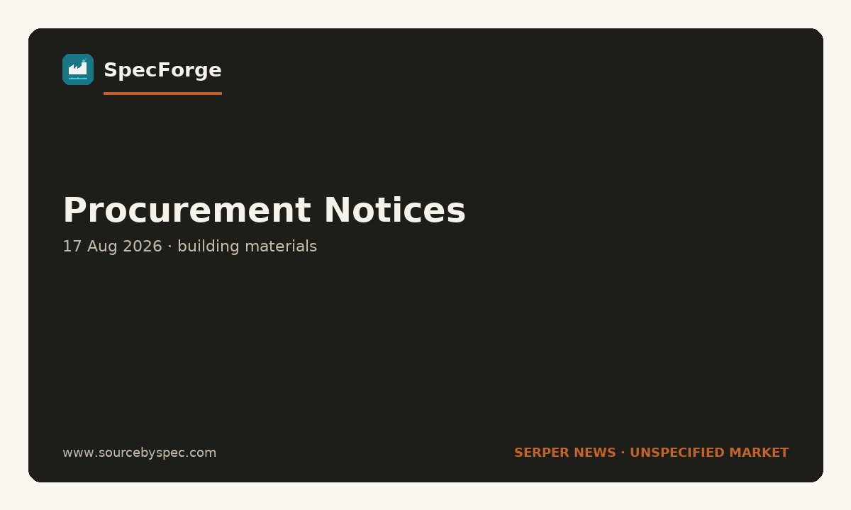 Procurement Notices
