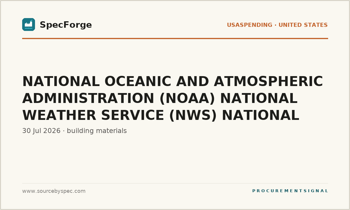 NATIONAL OCEANIC AND ATMOSPHERIC ADMINISTRATION (NOAA) NATIONAL WEATHER SERVICE (NWS) NATIONAL HURRICANE CENTER (NHC) MIAMI RENOVATIONS PROJECT.