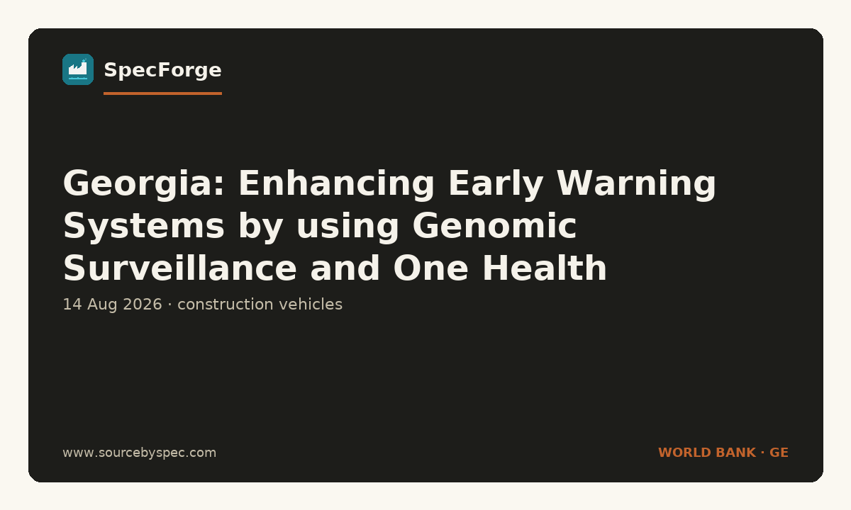 Georgia: Enhancing Early Warning Systems by using Genomic Surveillance and One Health Approach (Georgia)