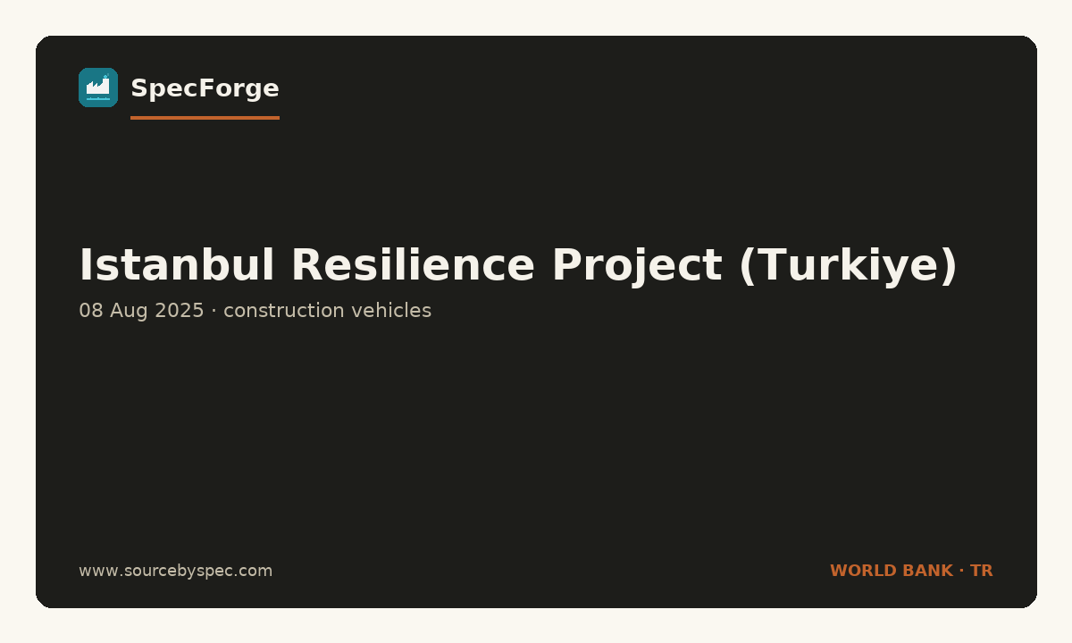 Istanbul Resilience Project (Turkiye)