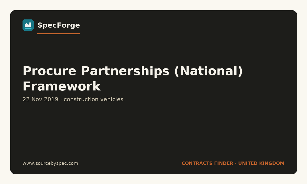 Procure Partnerships (National) Framework