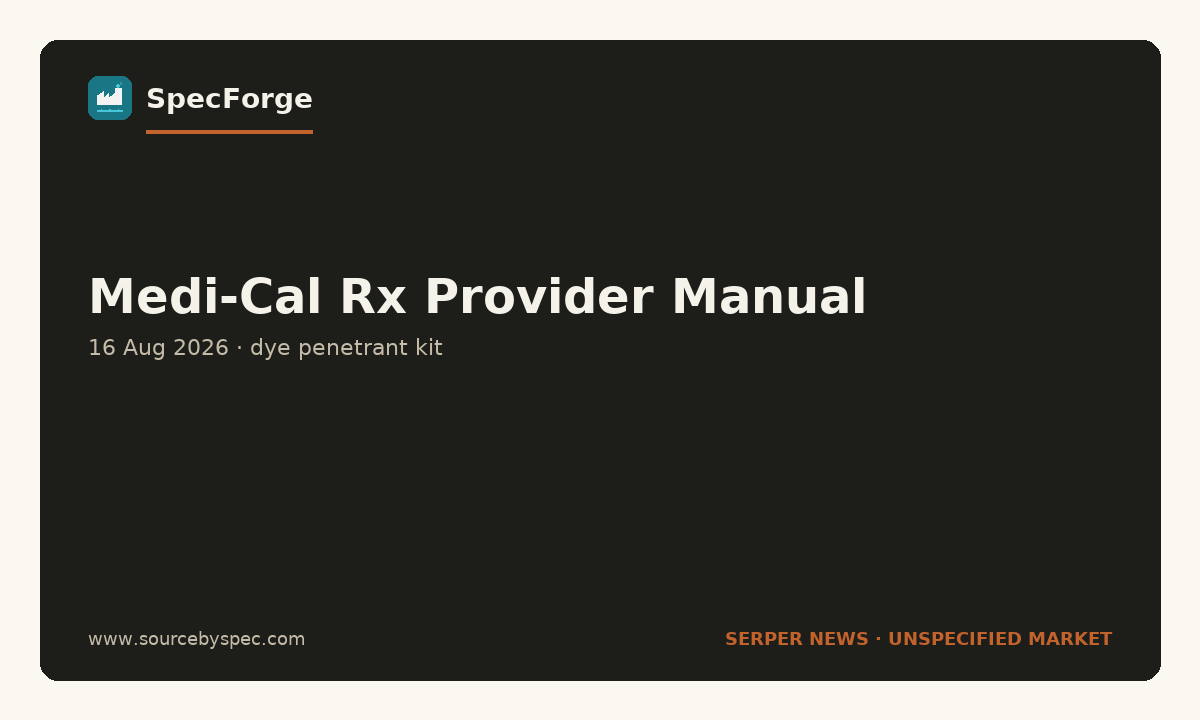 Medi-Cal Rx Provider Manual