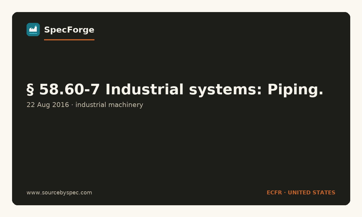 § 58.60-7 Industrial systems: Piping.
