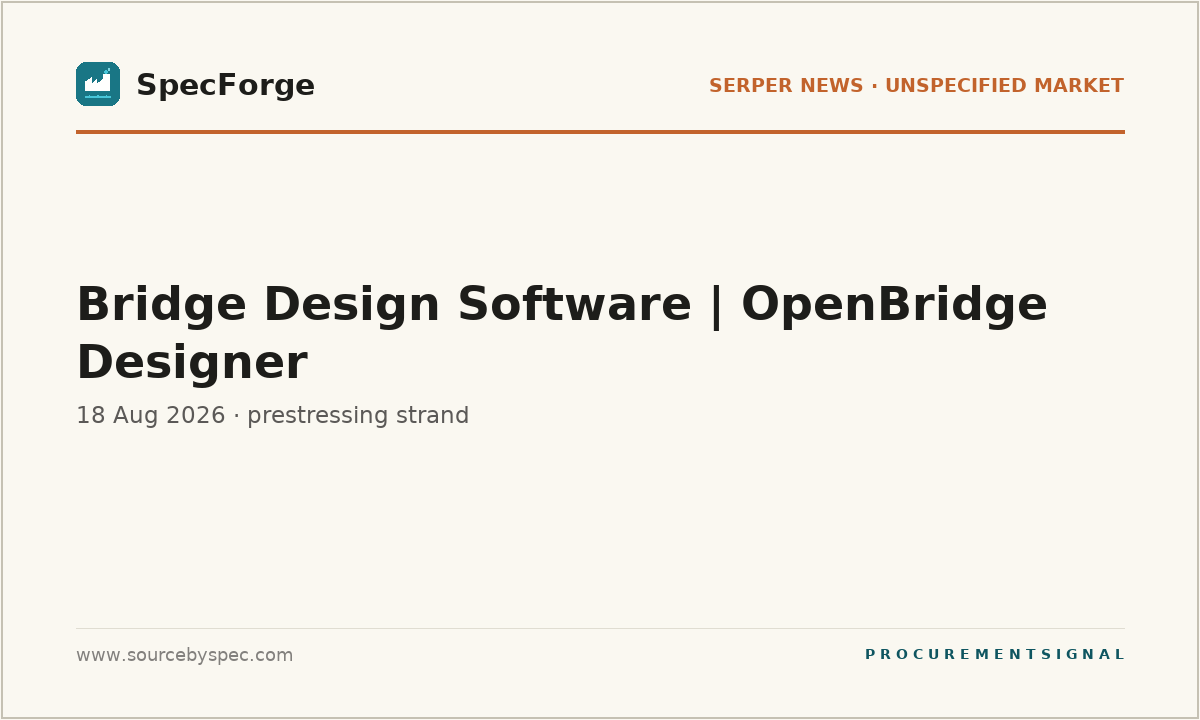 Bridge Design Software | OpenBridge Designer