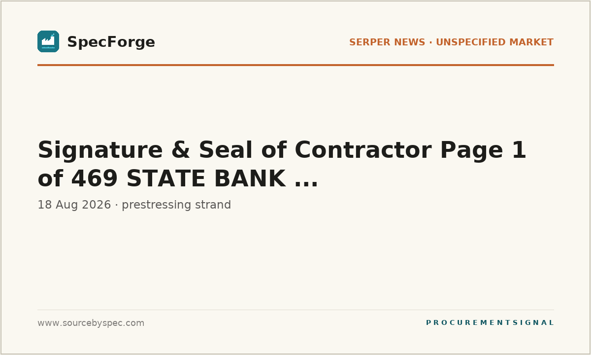 Signature & Seal of Contractor Page 1 of 469 STATE BANK ...