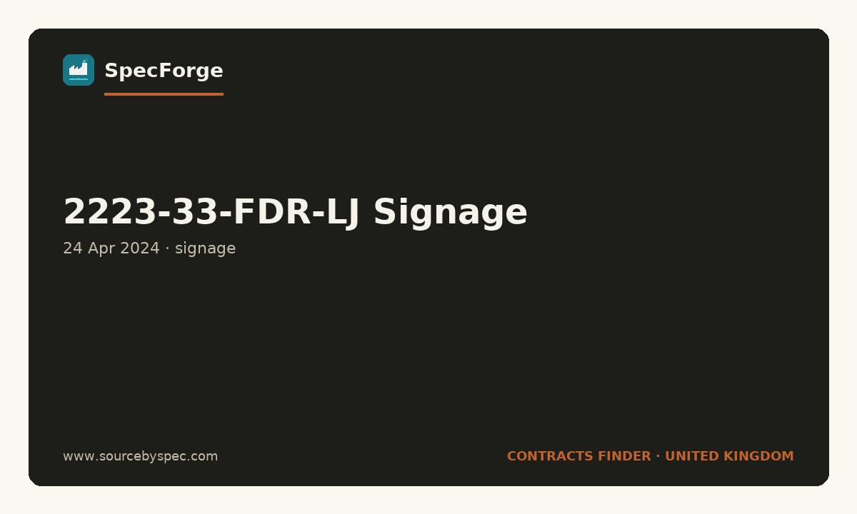 2223-33-FDR-LJ Signage