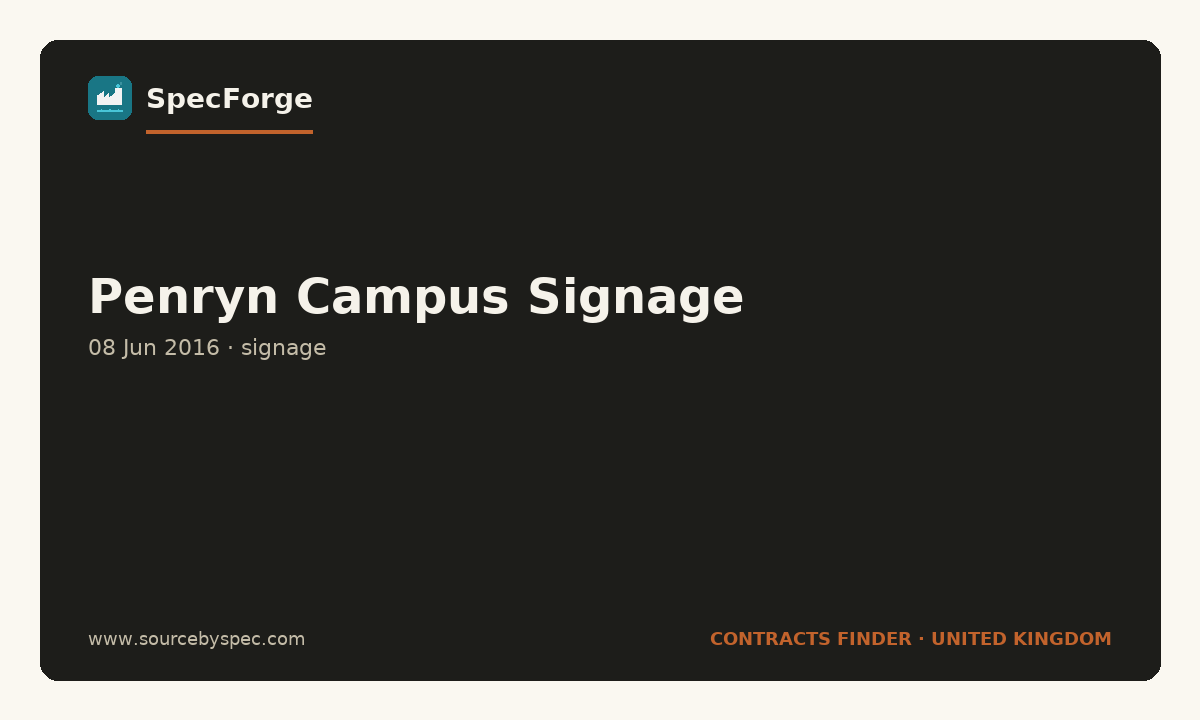 Penryn Campus Signage
