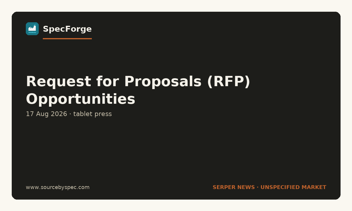 Request for Proposals (RFP) Opportunities