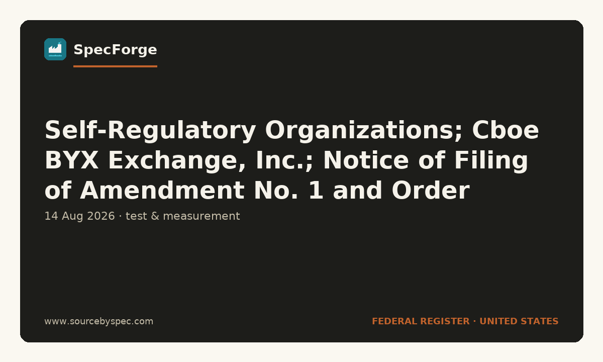 Self-Regulatory Organizations; Cboe BYX Exchange, Inc.; Notice of Filing of Amendment No. 1 and Order Instituting Proceedings To Determine Whether To Approve or