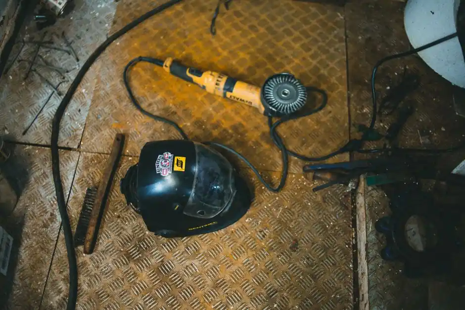 Angle grinder commissioning: pre-use checks, test run, sign-off