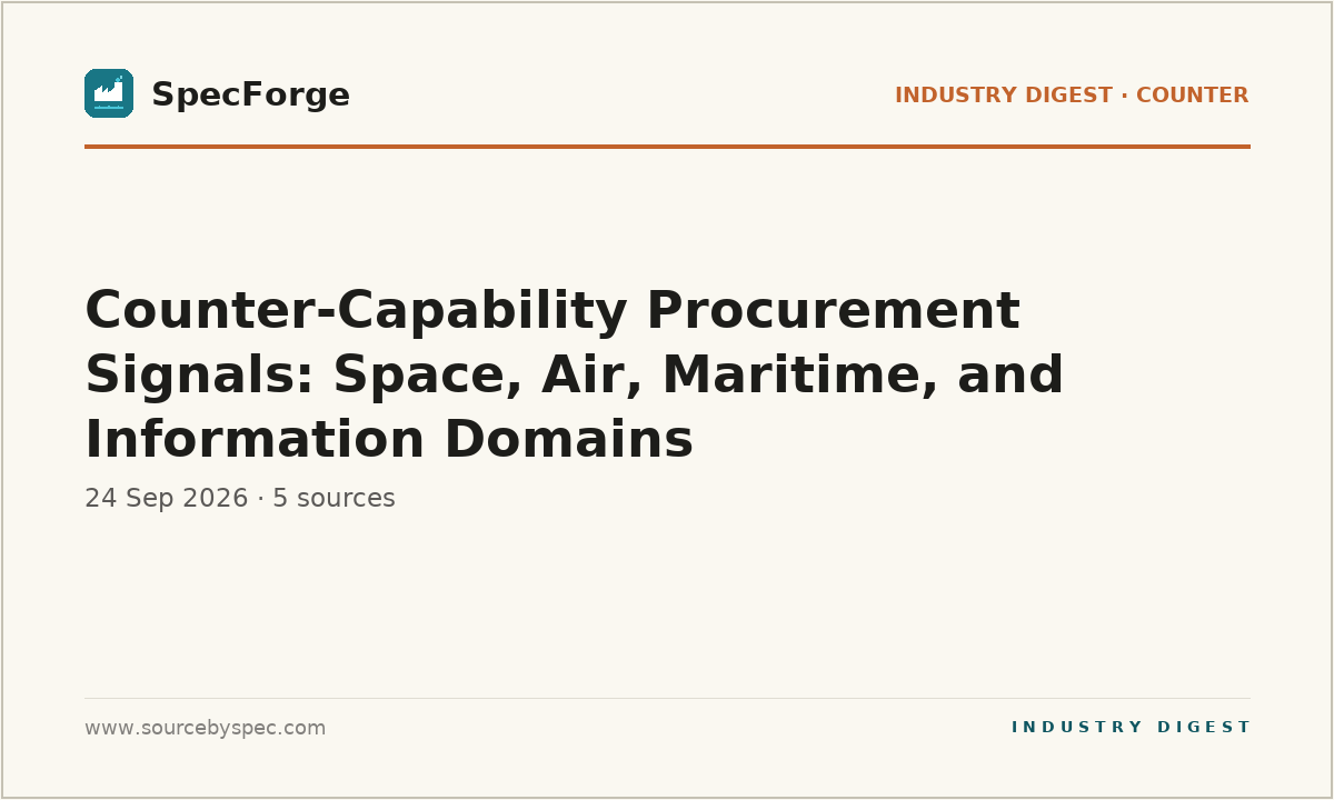 Counter-Capability Procurement Signals: Space, Air, Maritime, and Information Domains