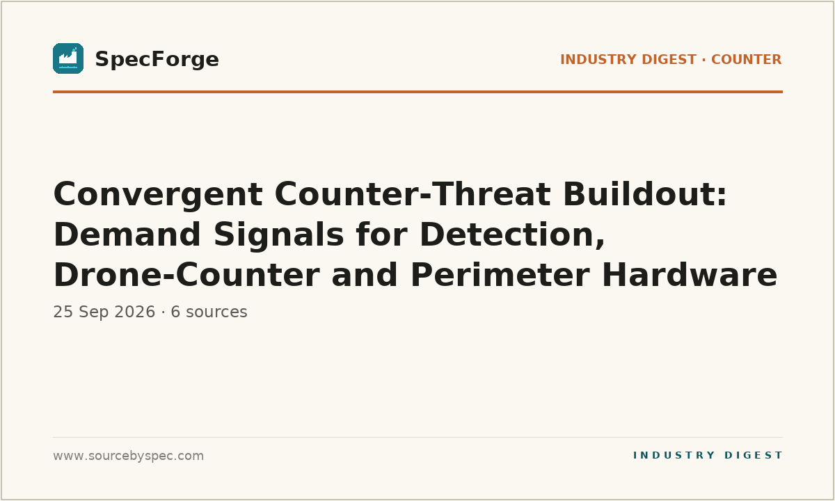 Convergent Counter-Threat Buildout: Demand Signals for Detection, Drone-Counter and Perimeter Hardware