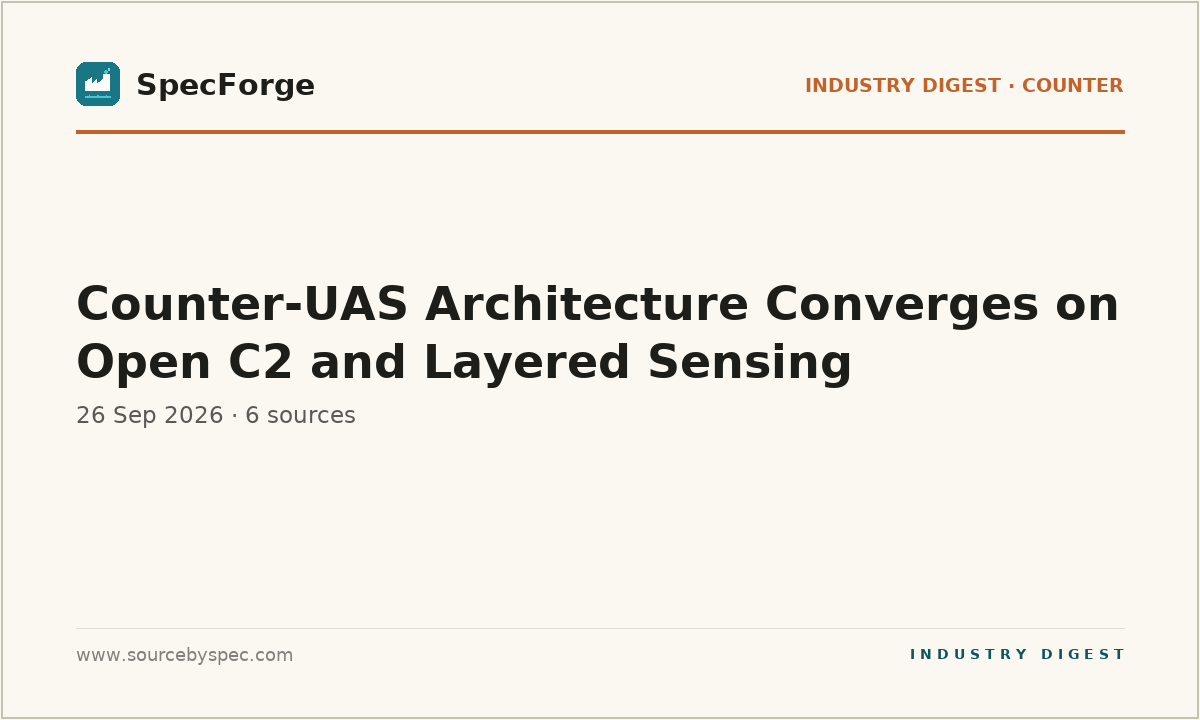 Counter-UAS Architecture Converges on Open C2 and Layered Sensing
