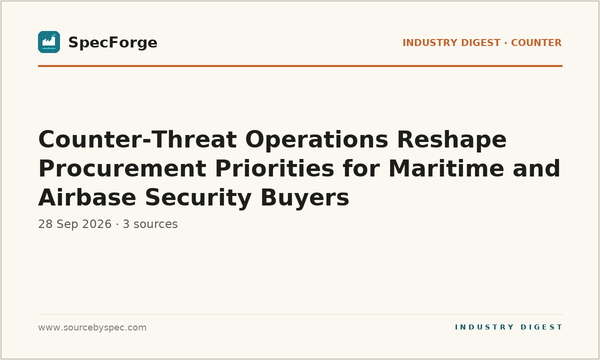 Counter-Threat Operations Reshape Procurement Priorities for Maritime and Airbase Security Buyers