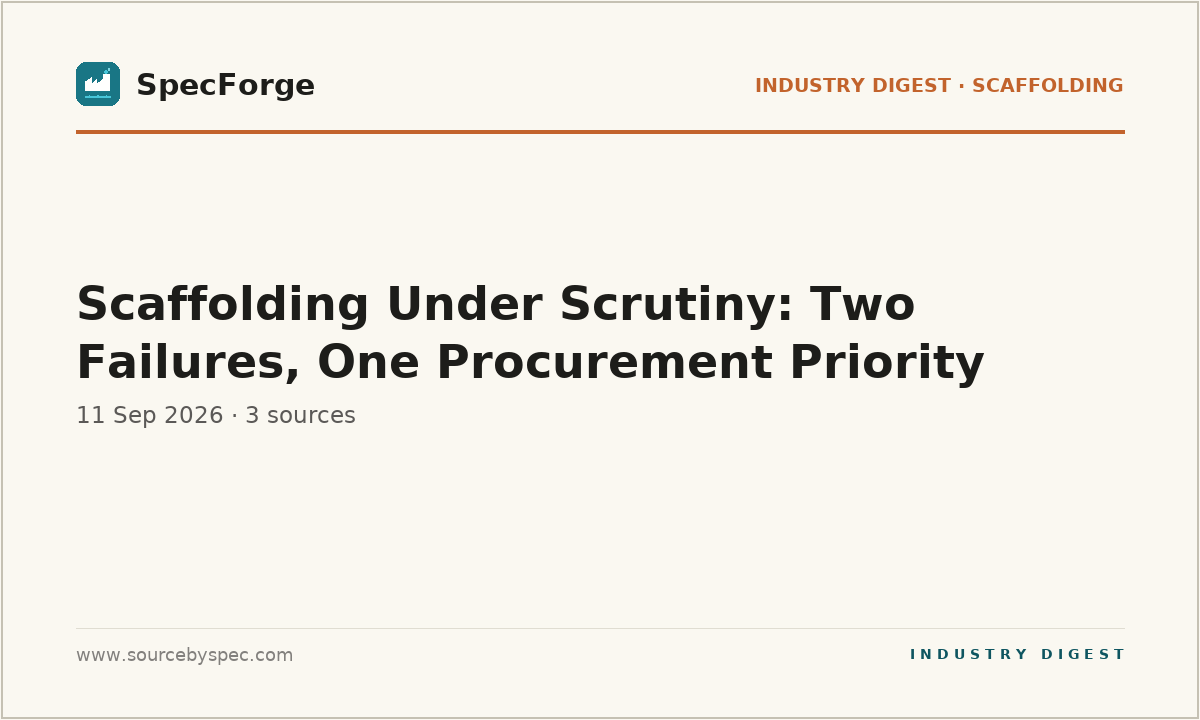Scaffolding Under Scrutiny: Two Failures, One Procurement Priority