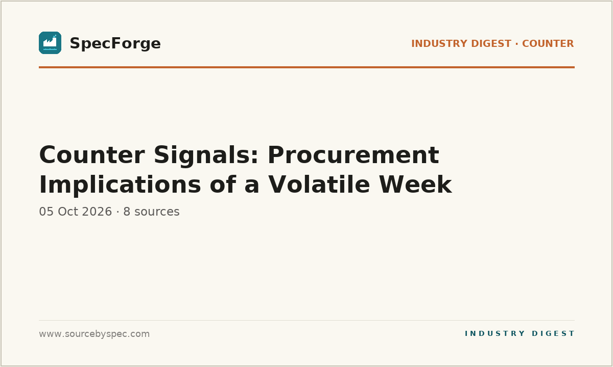 Counter Signals: Procurement Implications of a Volatile Week